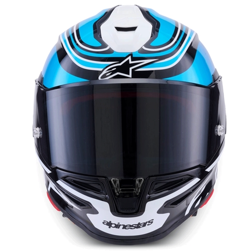 Alpinestars S-R7 Zeal Integralhelm, schwarz-blau-fluoreszierend pink-weiß