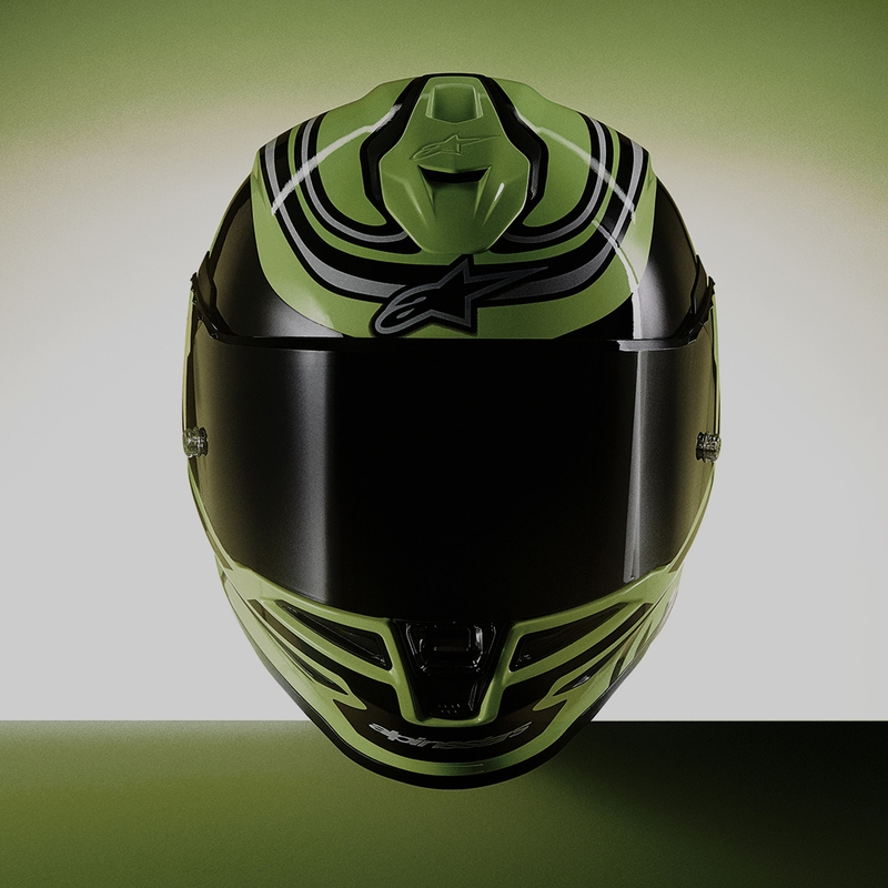 Alpinestars S-R7 Zeal Integralhelm, fluoreszierend gelb-schwarz-weiß
