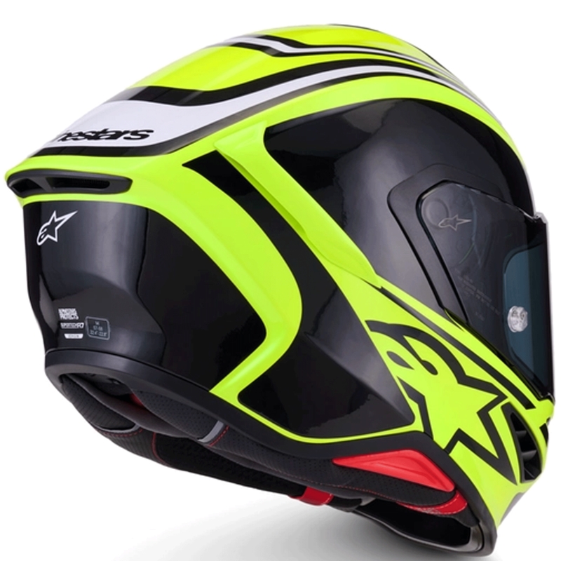 Alpinestars S-R7 Zeal Integralhelm, fluoreszierend gelb-schwarz-weiß