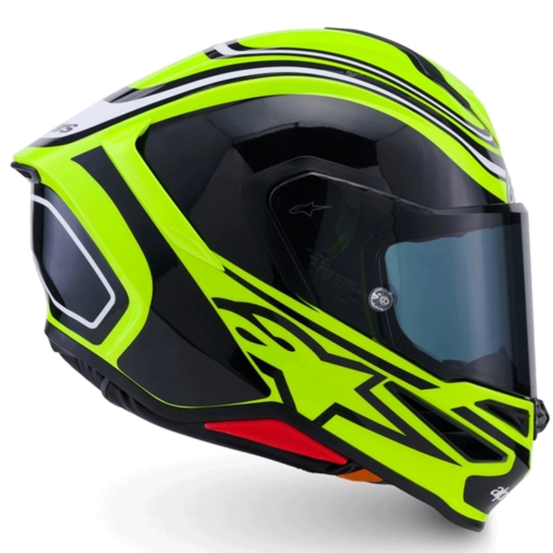 Alpinestars S-R7 Zeal Integralhelm, fluoreszierend gelb-schwarz-weiß
