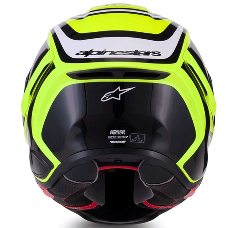 Alpinestars S-R7 Zeal Integralhelm, fluoreszierend gelb-schwarz-weiß