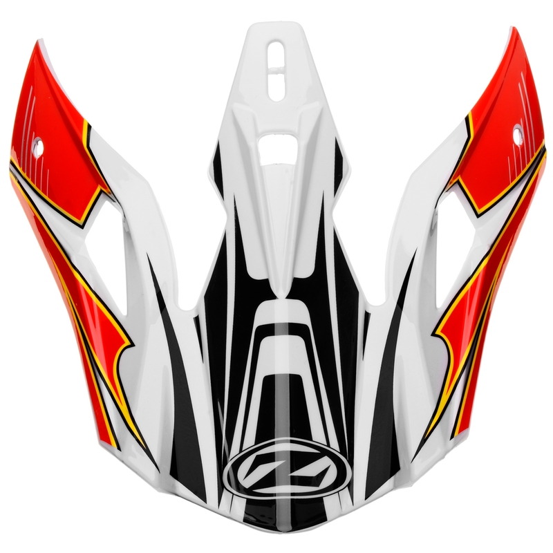 Helmvisier für ZED X1.9 und X1.9D Helme weiß-schwarz-rot-gelb