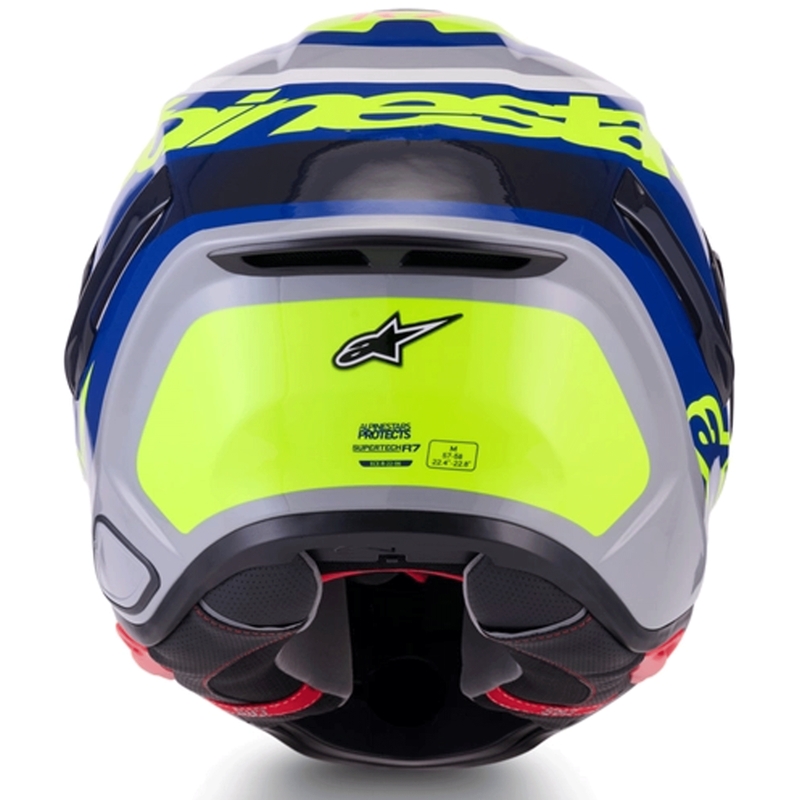 Alpinestars S-R7 Lumen Integralhelm für Motorräder, silber-schwarz-pink-fluoreszierend gelb