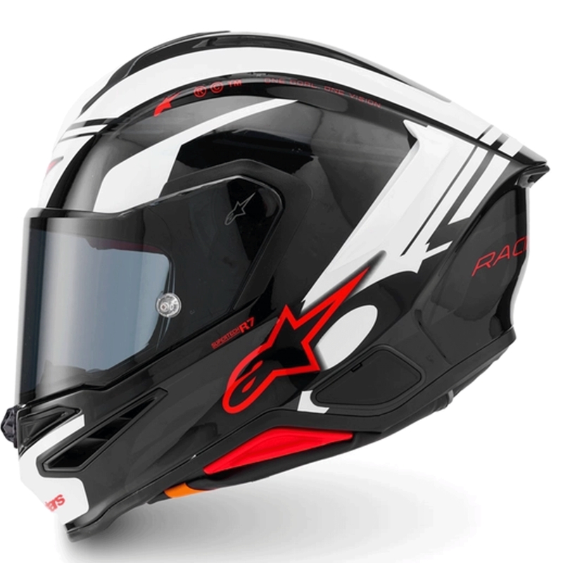 Alpinestars S-R7 A-Core Integralhelm, schwarz-weiß-rot