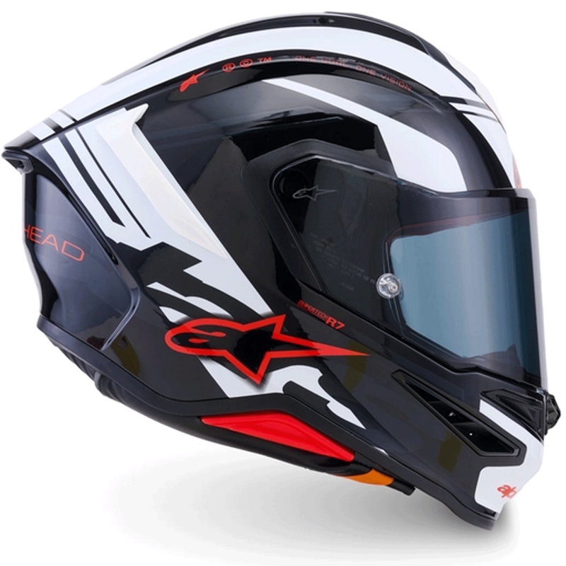 Alpinestars S-R7 A-Core Integralhelm, schwarz-weiß-rot