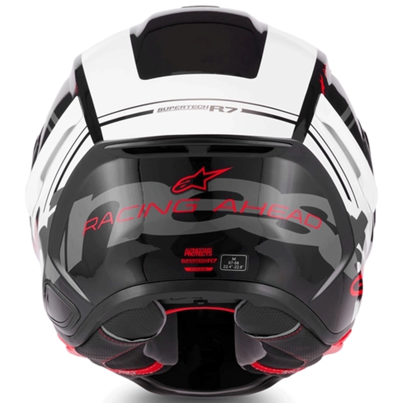 Alpinestars S-R7 A-Core Integralhelm, schwarz-weiß-rot