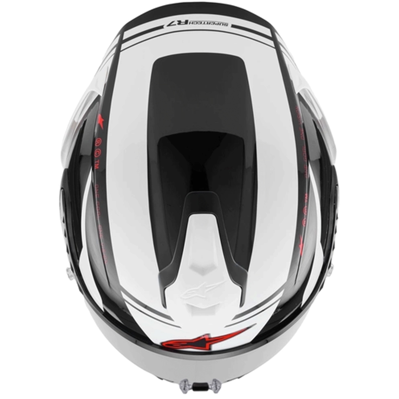 Alpinestars S-R7 A-Core Integralhelm, schwarz-weiß-rot