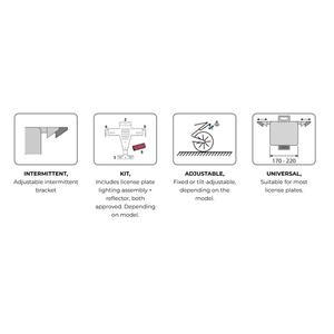 Adjustable license support PUIG 23040N schwarz