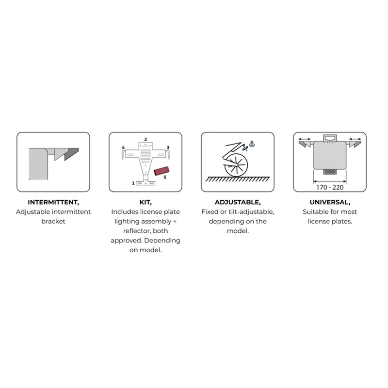 Adjustable license support PUIG schwarz
