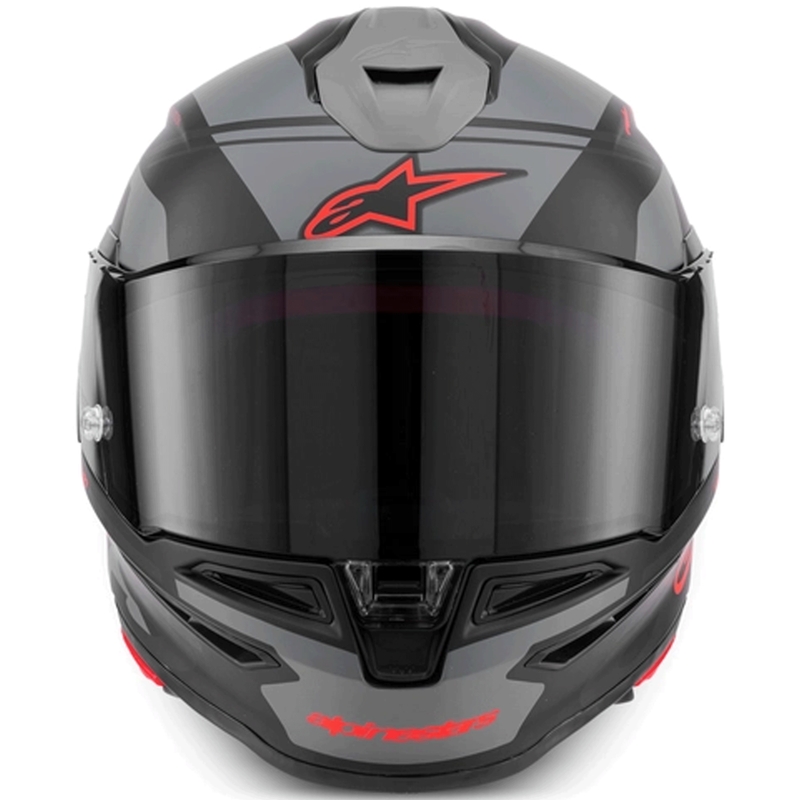 Integrální helma na motorku Alpinestars S-R7 A-Core černo-šedo-červená matná