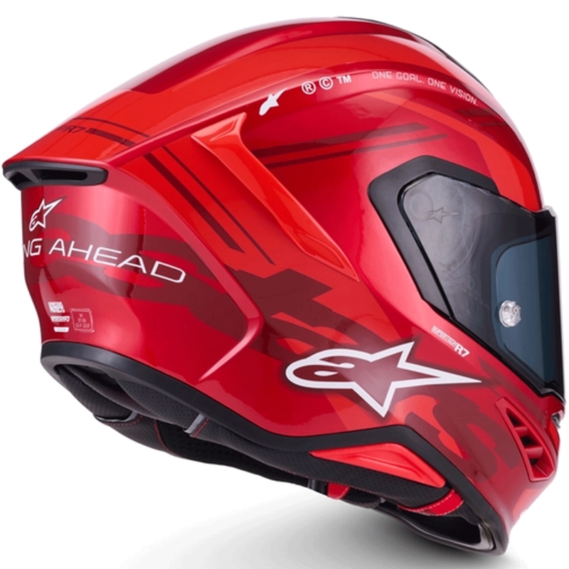 Alpinestars S-R7 A-Core Integralhelm, rot-weiß
