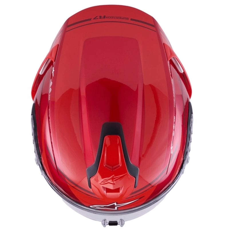 Alpinestars S-R7 A-Core Integralhelm, rot-weiß