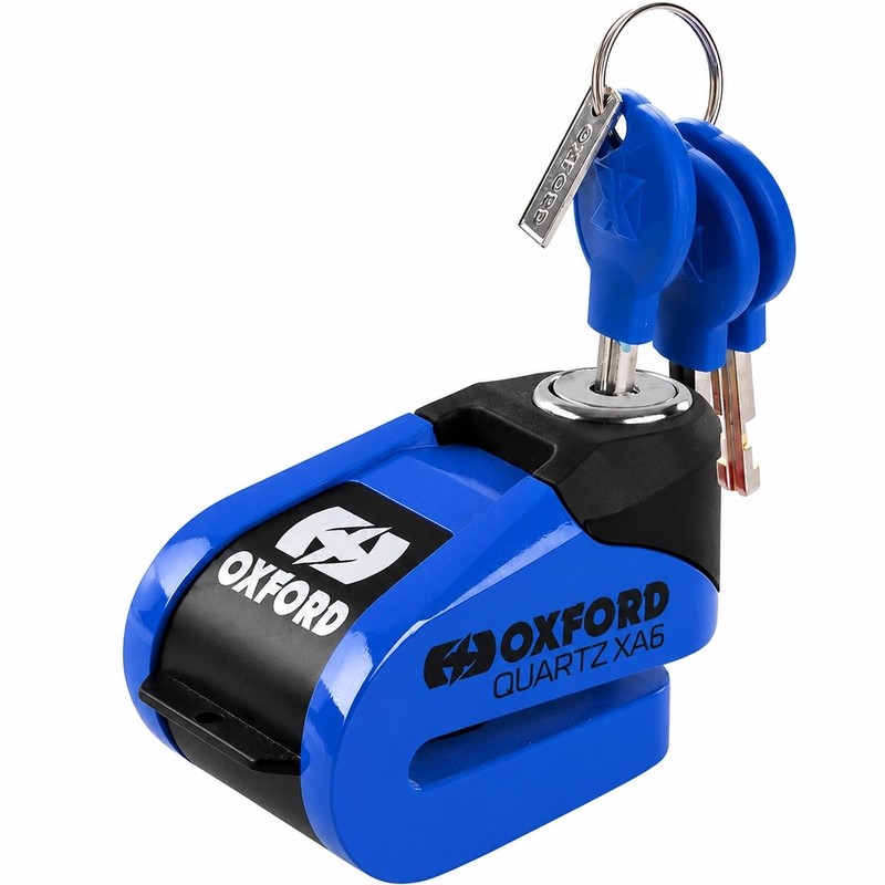 Oxford Quartz Alarm XA6 Scheibenbremsschloss – Limitierte Auflage Blau