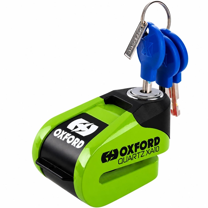 Oxford Quartz Alarm XA10 Scheibenbremsschloss – Limitierte Auflage Grün