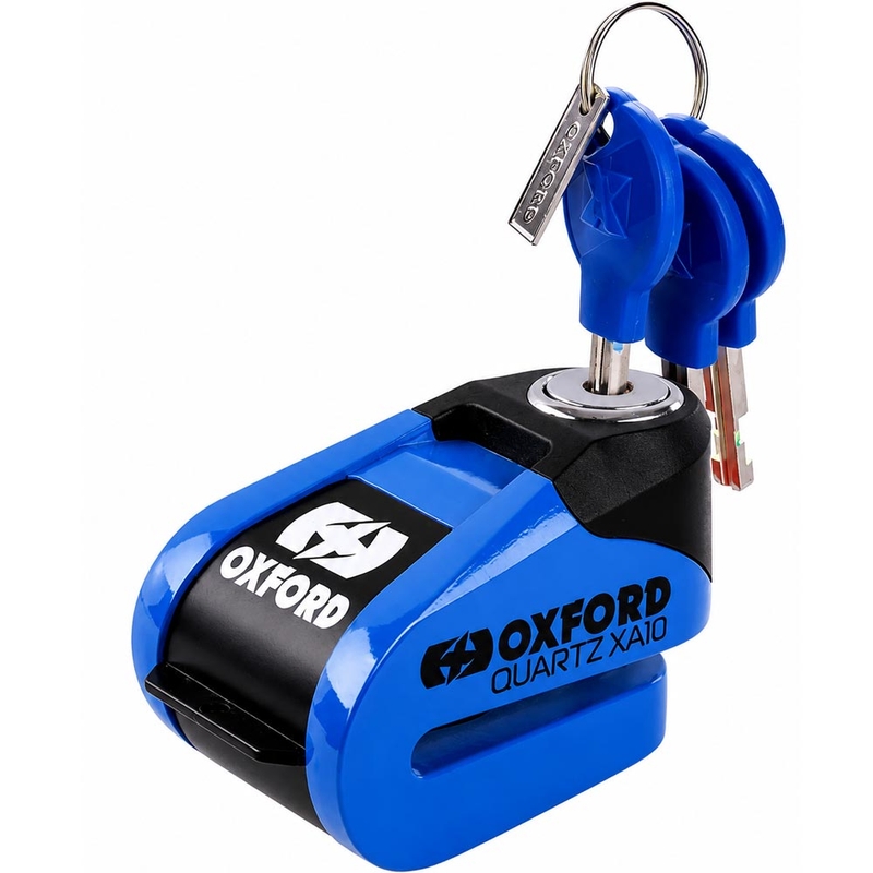 Oxford Quartz Alarm XA10 Scheibenbremsschloss – Limitierte Auflage Blau