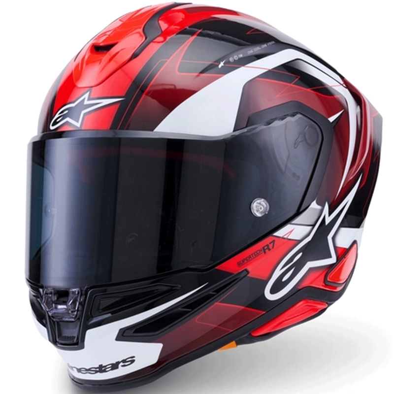 Alpinestars S-R7 Kinetis Integralhelm, schwarz-rot-weiß