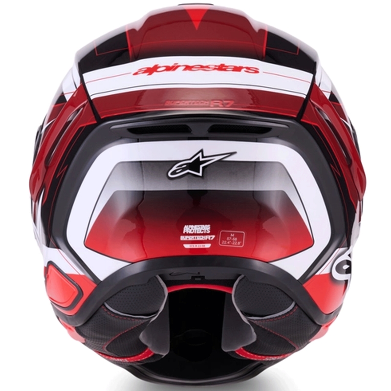 Alpinestars S-R7 Kinetis Integralhelm, schwarz-rot-weiß