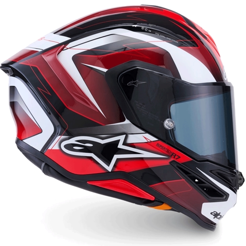 Alpinestars S-R7 Kinetis Integralhelm, schwarz-rot-weiß