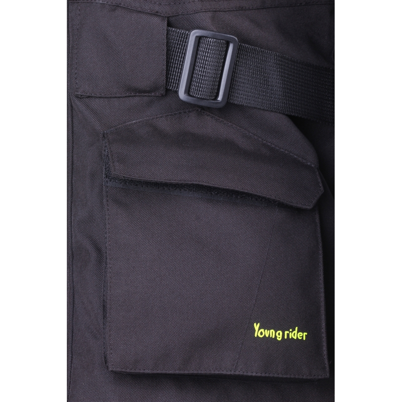 Kinder Motorradjacke Street Racer Drago schwarz-fluo gelb Ausverkauf
