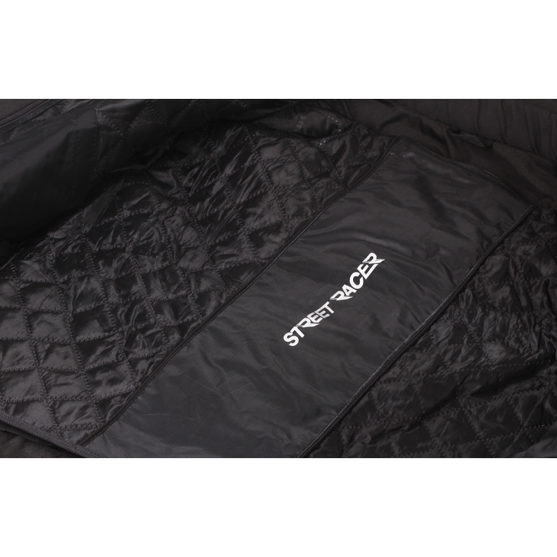 Street Racer Viper Schwarz und Weiß Extended Motorrad Jacke Ausverkauf