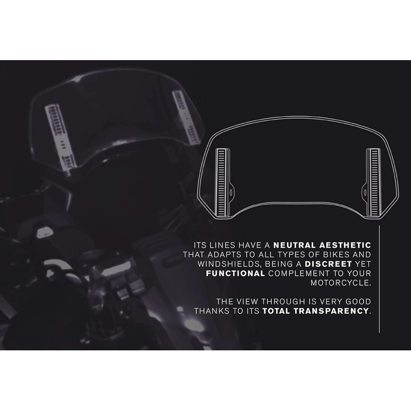 Multiadjustable visor PUIG 2.0 clip-on transparent