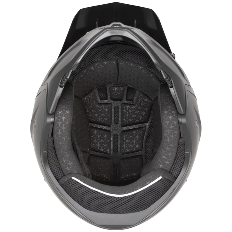 Modularer Motorradhelm Cassida Cross Country Code weiß-rot-blau-schwarz