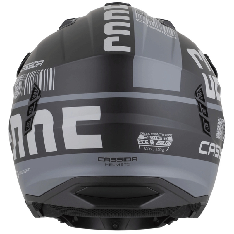 Modularer Motorradhelm Cassida Cross Country Code, matt schwarz-dunkelgrau-hellgrau