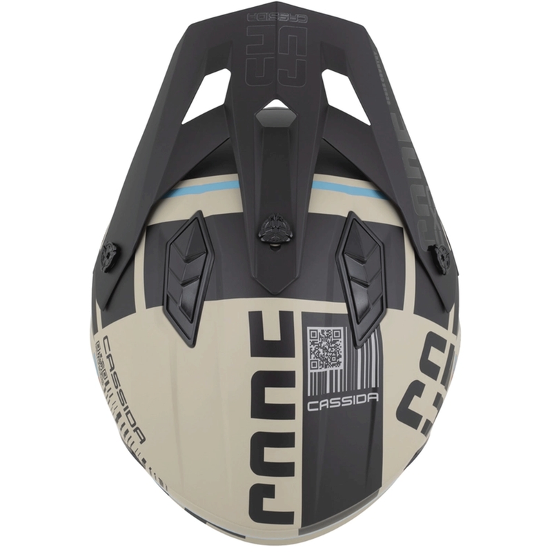 Modularer Motorradhelm Cross Country Code, matt sand-schwarz-hellblau