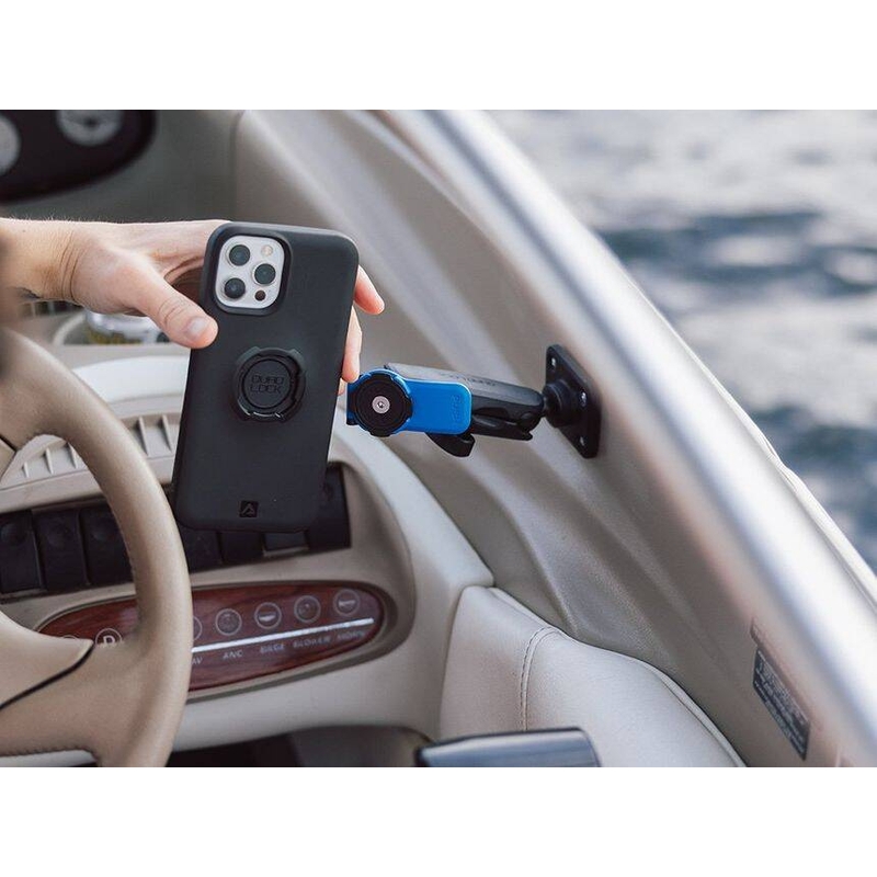 Quad Lock® 360 Handyhalterungskopf mit Entriegelungshebel, blau-schwarz