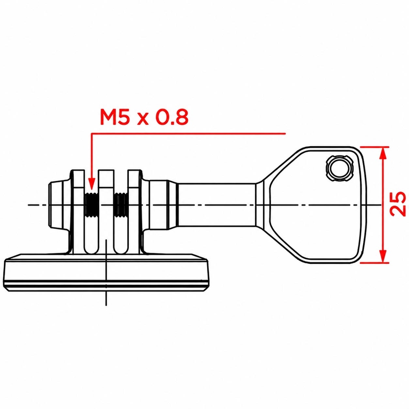 Quad Lock® Sportkamera-Adapter – Standard GoPro Schwarz