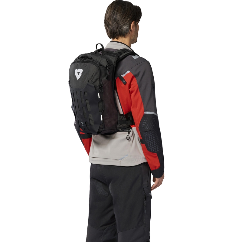 Revit Bauxite H2O Motorradrucksack grau-schwarz 18 l