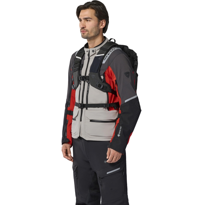 Revit Bauxite H2O Motorradrucksack grau-schwarz 18 l