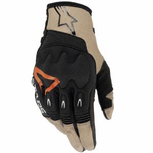 Alpinestars Techdura Motocross-Handschuhe schwarz-braun-fluo-rot