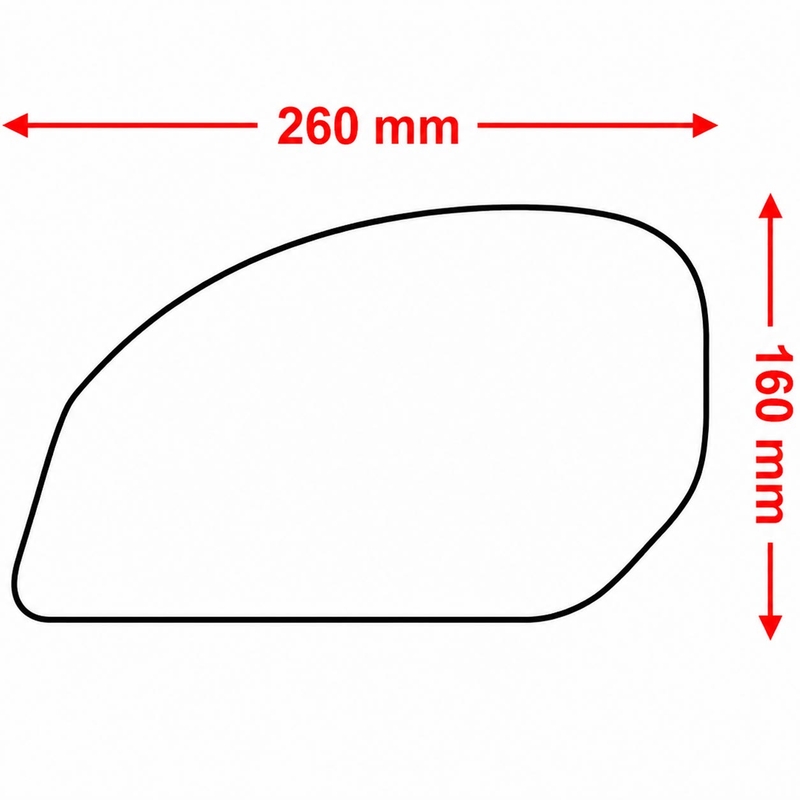 Seitliches Tankpad Print HDR237 transparent