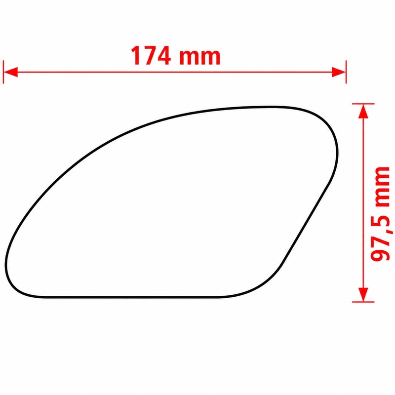 Seitliches Tankpad Print HDR239 transparent