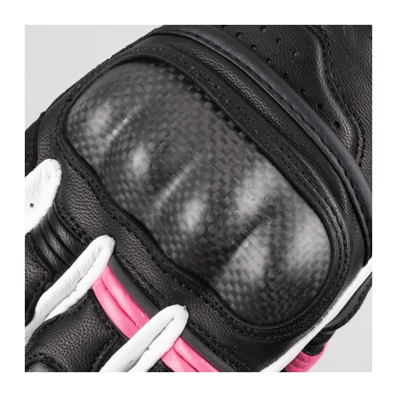 Damen-Motorradhandschuhe Oxford RP-5 3.0 schwarz-weiß-rosa