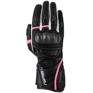Damen-Motorradhandschuhe Oxford RP-5 3.0 schwarz-weiß-rosa