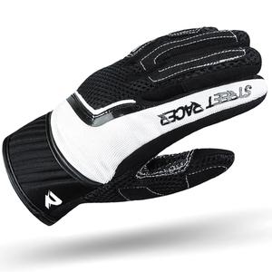 Street Racer Stunt Motorradhandschuhe Schwarz-Weiß