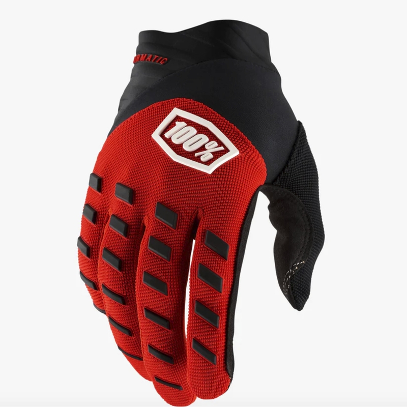 Kinder-Motocrosshandschuhe 100% Airmatic rot-schwarz