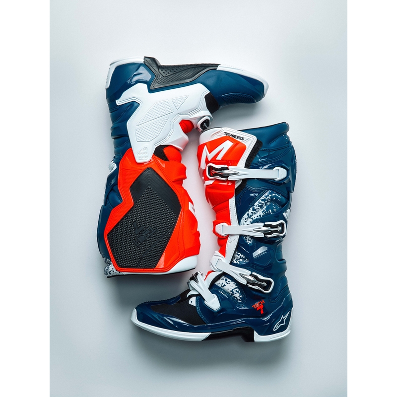 Alpinestars TECH 7 UNITY Motocross-Stiefel rot-weiß-blau