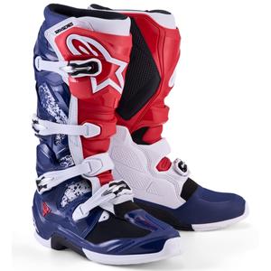 Alpinestars TECH 7 UNITY Motocross-Stiefel rot-weiß-blau