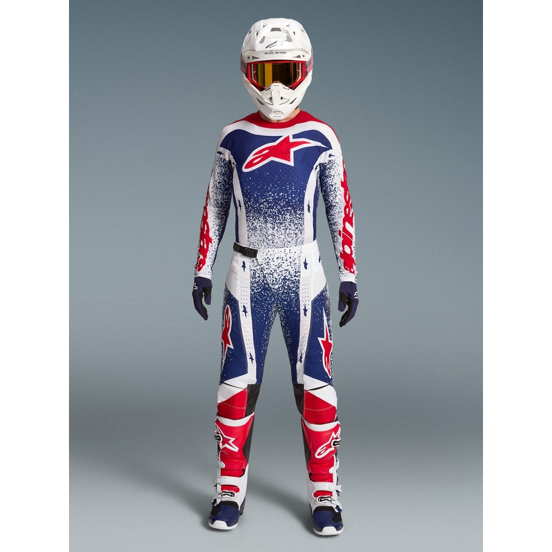 Alpinestars Techstar Unity Motocross-Trikot in limitierter Auflage, rot-weiß-blau
