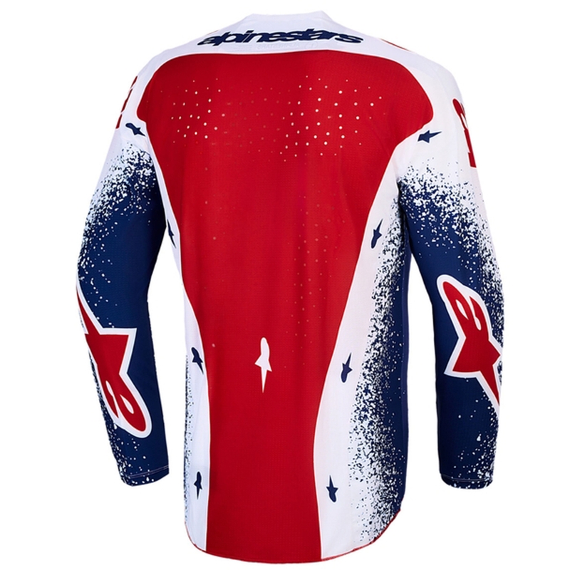 Alpinestars Techstar Unity Motocross-Trikot in limitierter Auflage, rot-weiß-blau