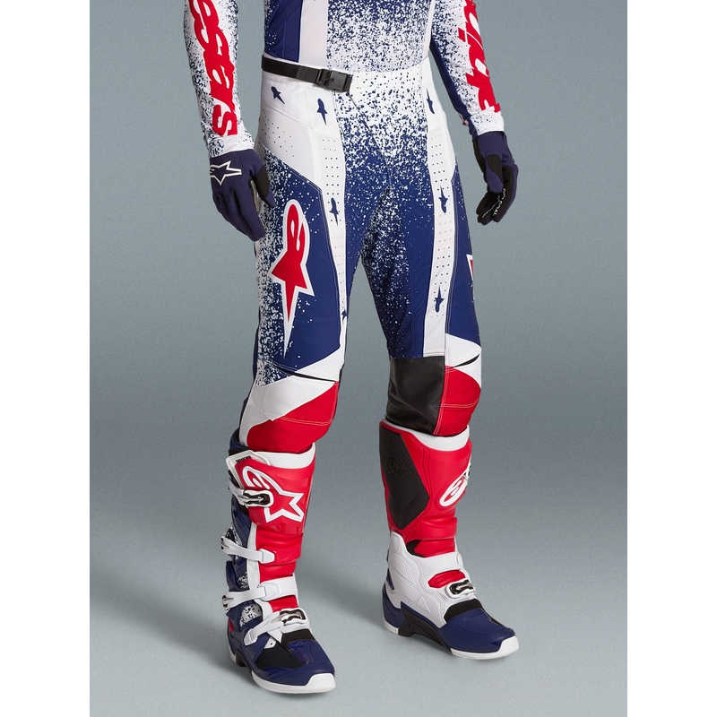 Alpinestars Techstar Limited Edition Unity Rot-Weiß-Blaue Motocross-Hose