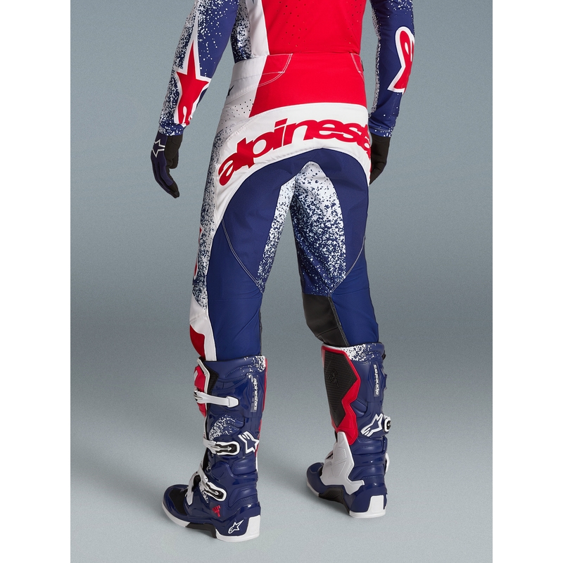Alpinestars Techstar Limited Edition Unity Rot-Weiß-Blaue Motocross-Hose
