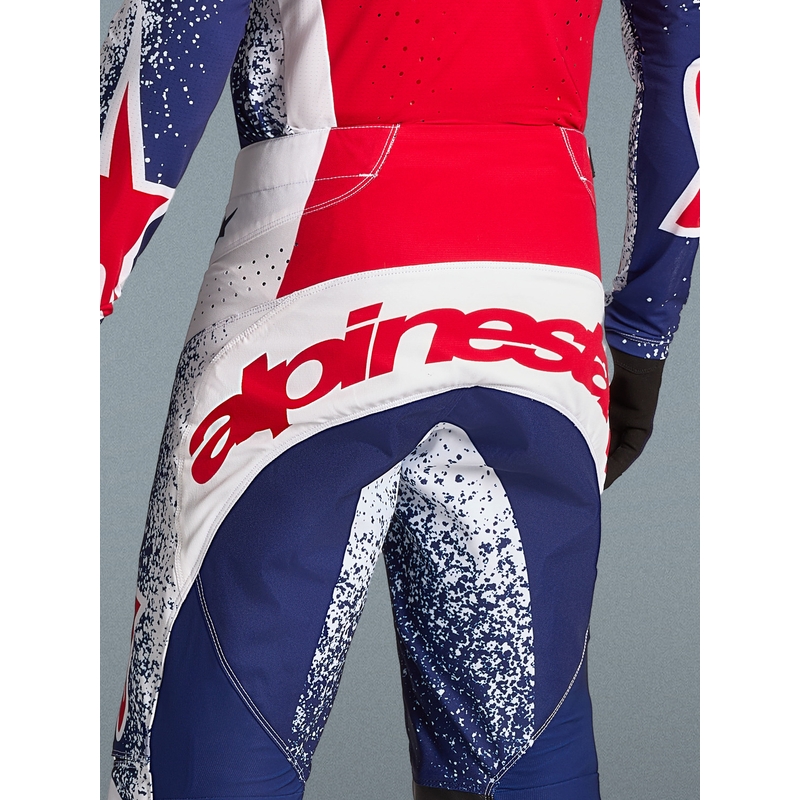 Alpinestars Techstar Limited Edition Unity Rot-Weiß-Blaue Motocross-Hose