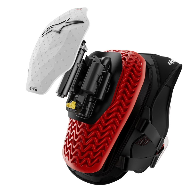 Alpinestars TECH-AIR®MX Plasma-Airbagweste, weiß-schwarz-rot