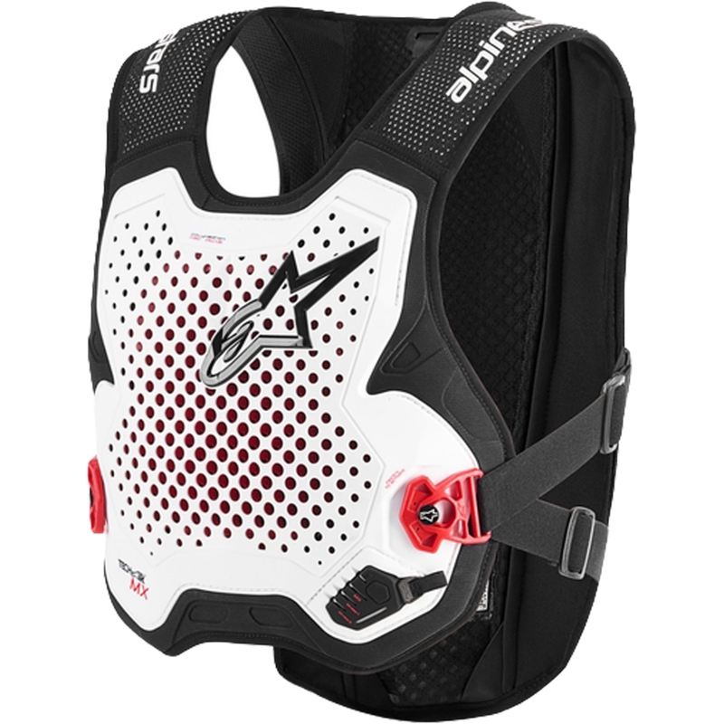 Alpinestars TECH-AIR®MX Plasma-Airbagweste, weiß-schwarz-rot