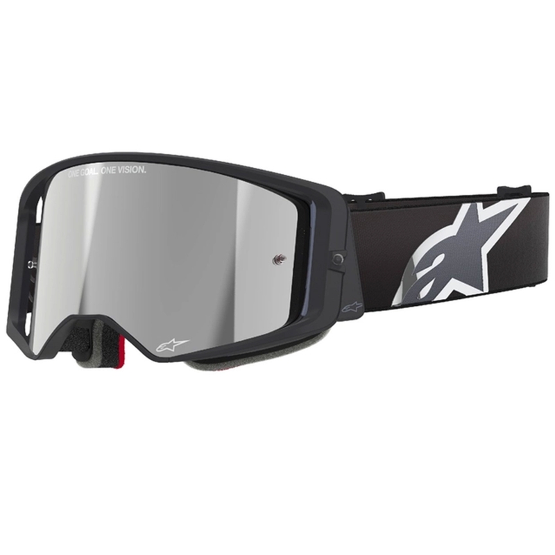 Alpinestars Supertech Corp Motocross-Brille Schwarz-Grau mit silberner Linse