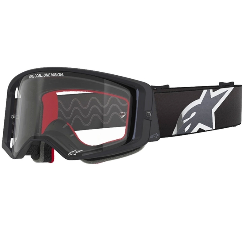 Alpinestars Supertech Corp Motocross-Brille schwarz-grau mit klarer Linse